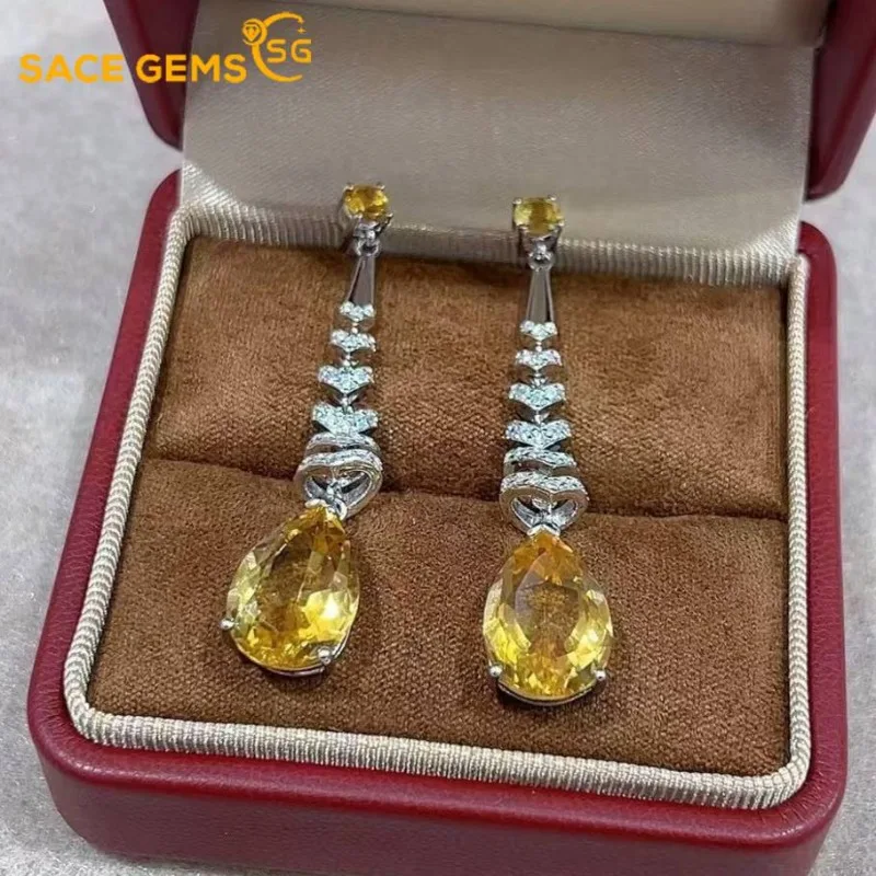 SACE GEMS Fashion Jewelry Earrings for Women 925 Sterling Silver 10*14MM Natual Citrine Stud Earrings Wedding Party Fine Jewelry
SACE GEMS Fashion Jewelry Earrings for Women 925 Sterling Silver 10*14MM Natual Citrine Stud Earrings Wedding Party Fine Jewelry
