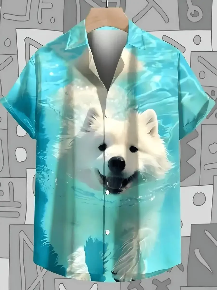 Mens 3D Cute Dog Print Casual Short Sleeve Hawaiian Shirt Summer
Mens 3D Cute Dog Print Casual Short Sleeve Hawaiian Shirt Summer