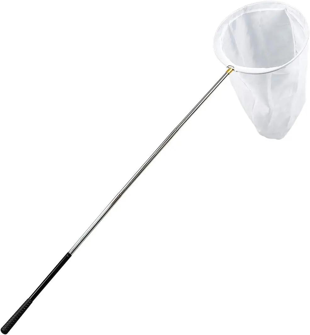 Professional Insect & Butterfly Net, 14" Ring, 26" Deep, 59"-73" Telescopic Handle, Stainless Lock
Professional Insect & Butterfly Net, 14" Ring, 26" Deep, 59"-73" Telescopic Handle, Stainless Lock