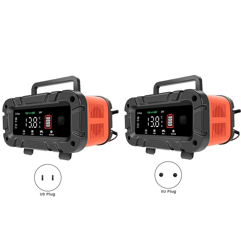E-Fast 7-Segment 12V24V Car Battery Charger Lcd Car Charger Motorcycle Charger EU Plug
E-Fast 7-Segment 12V24V Car Battery Charger Lcd Car Charger Motorcycle Charger EU Plug