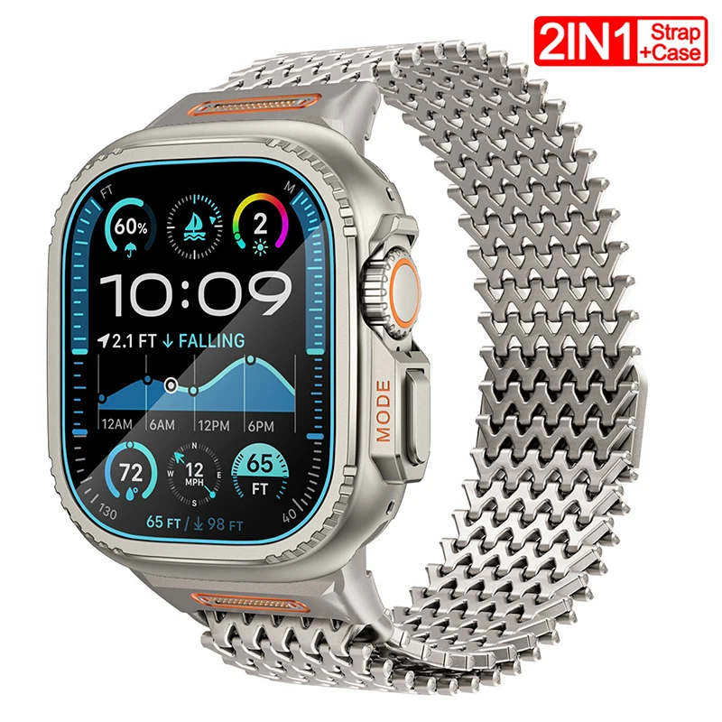 Strap+Case for Apple Watch Ultra 3 2 49mm 11 10 46mm 45mm 44mm Metal Band Hard Bumper Frame Cover for Iwatch Series 9 8 7 6 SE 5
Strap+Case for Apple Watch Ultra 3 2 49mm 11 10 46mm 45mm 44mm Metal Band Hard Bumper Frame Cover for Iwatch Series 9 8 7 6 SE 5
