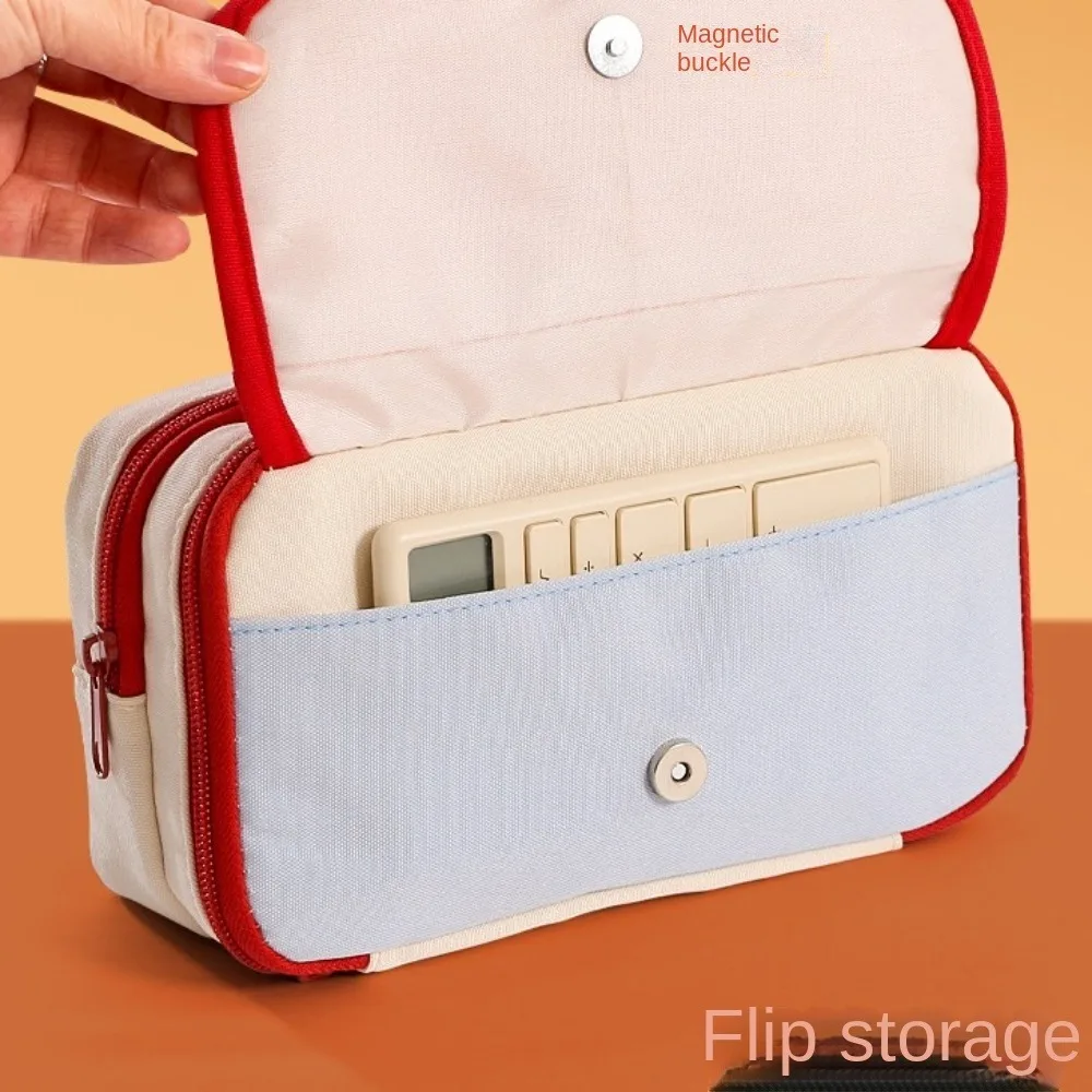 Multifunctional Oxford Pen Bag Flip Cover Multilayer Stationery Bag Large Capacity Handheld Pencil Case School Supplies
Multifunctional Oxford Pen Bag Flip Cover Multilayer Stationery Bag Large Capacity Handheld Pencil Case School Supplies