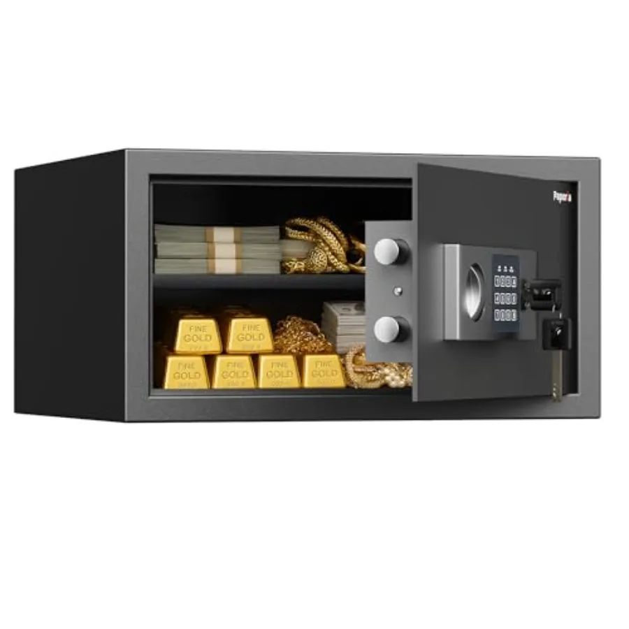 1 Cubic Feet Safe Box Digital Security Lock Box with Shelf and Keypad and Combination Alloy Steel Digital Home Safe for Home Of
1 Cubic Feet Safe Box Digital Security Lock Box with Shelf and Keypad and Combination Alloy Steel Digital Home Safe for Home Of