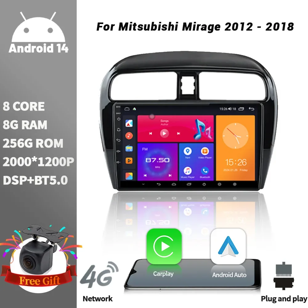 Wireless CarPlay Screen Stereo Android For Mitsubishi Mirage 2012-2018 Car Radio Multimedia Player Navigation
Wireless CarPlay Screen Stereo Android For Mitsubishi Mirage 2012-2018 Car Radio Multimedia Player Navigation