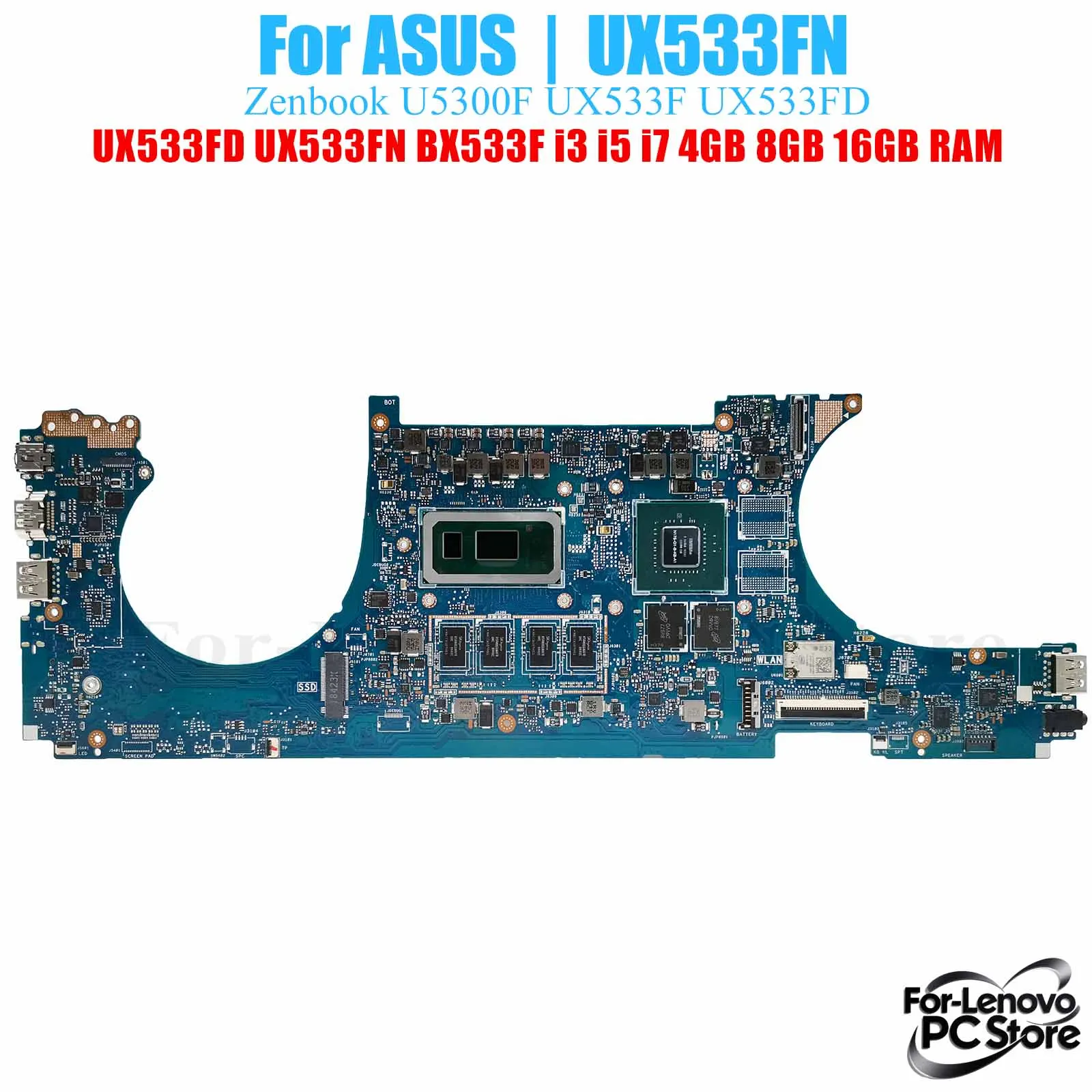 UX533FN For ASUS Laptop Motherboard UX533F Zenbook U5300F UX533FN UX533FD BX533F RX533F Laptop Mainboard
UX533FN For ASUS Laptop Motherboard UX533F Zenbook U5300F UX533FN UX533FD BX533F RX533F Laptop Mainboard
