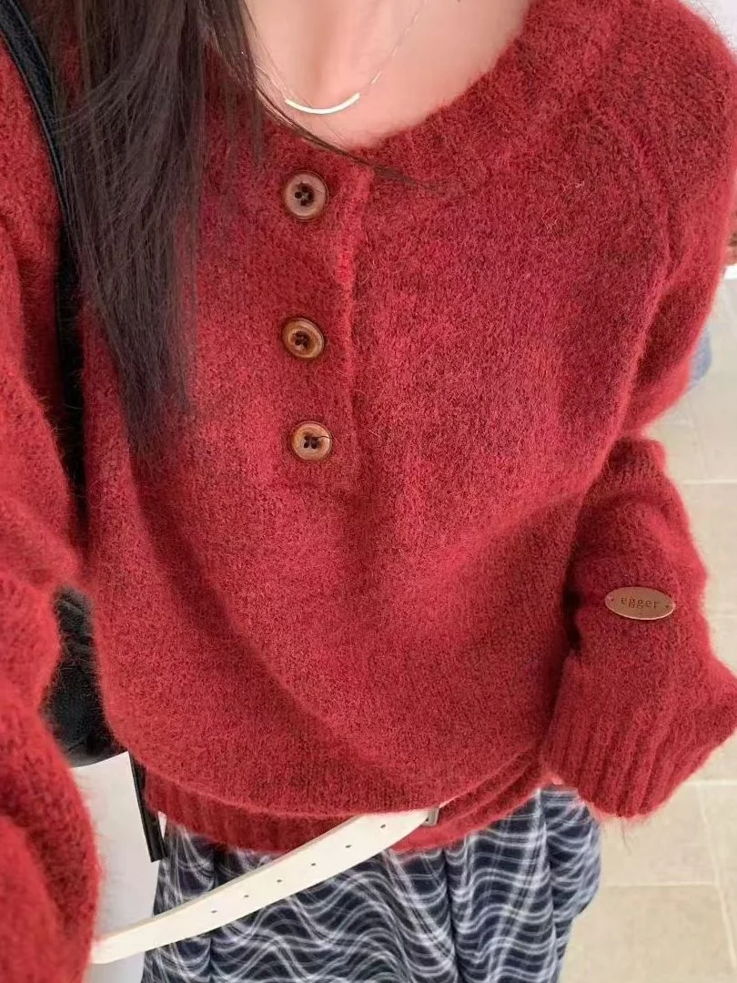 Loose Women's Knitted Sweater Korean Sle Autumn Winter New Arrival Comfortable Fit Overhead Egg ape Thi Base Layer Top
Loose Women's Knitted Sweater Korean Sle Autumn Winter New Arrival Comfortable Fit Overhead Egg ape Thi Base Layer Top