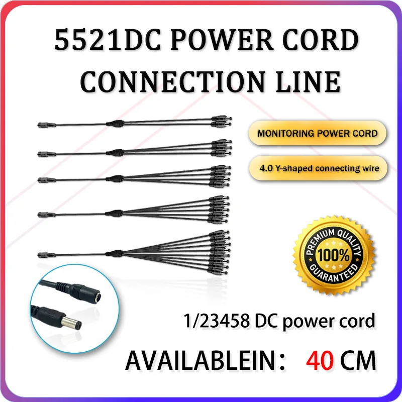 DC12V Splitter Power Cable 1 Female To 2 3 4 8 Male Connector Wire 2.1mm*5.5mm Splitters For LED Strip Light CCTV Camera WiFi
DC12V Splitter Power Cable 1 Female To 2 3 4 8 Male Connector Wire 2.1mm*5.5mm Splitters For LED Strip Light CCTV Camera WiFi