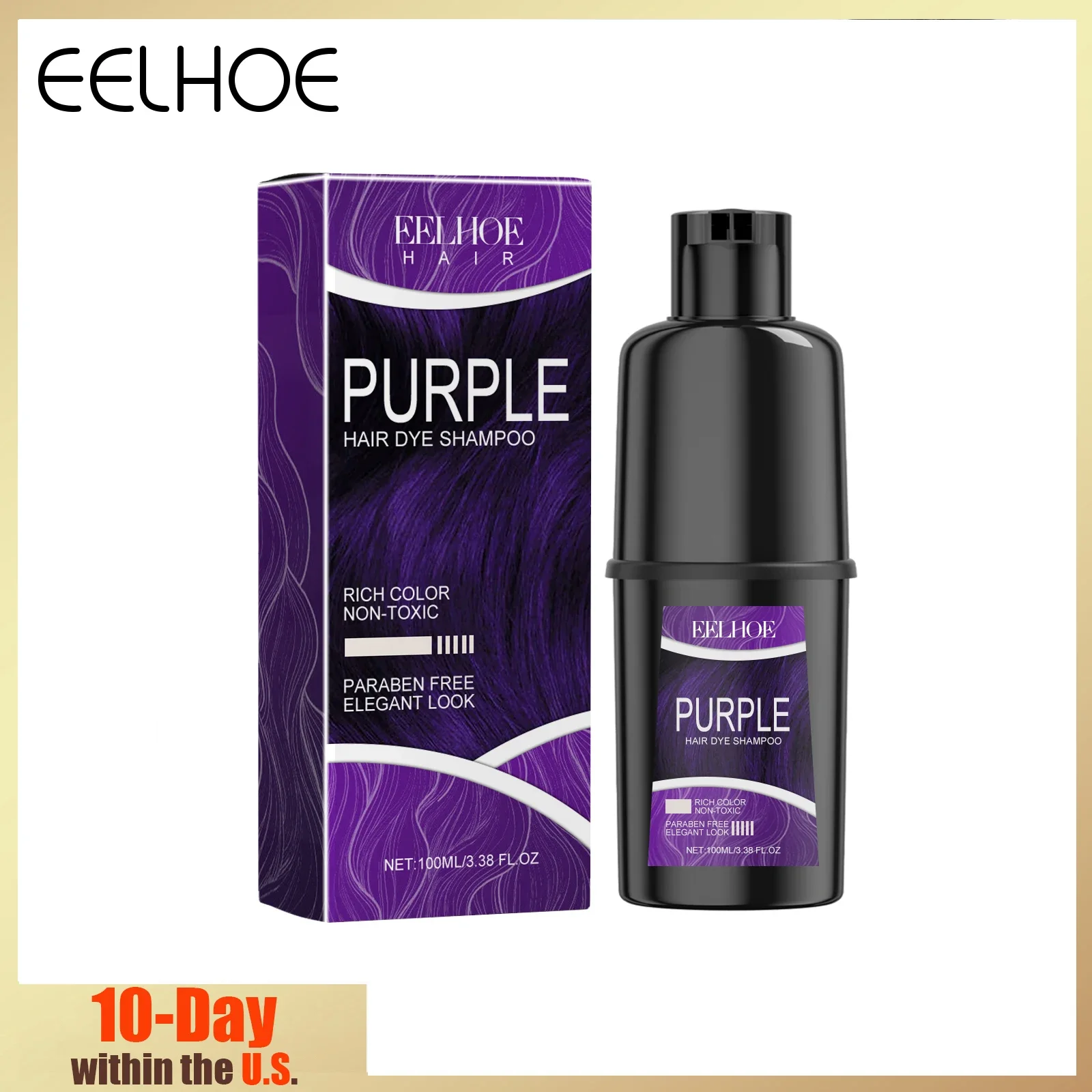 EELHOE 100ml Purple Hair Color Shampoo Herbal Extract Formula Long Lasting Color Retention Plant Based Care for Healthy Coloring
EELHOE 100ml Purple Hair Color Shampoo Herbal Extract Formula Long Lasting Color Retention Plant Based Care for Healthy Coloring