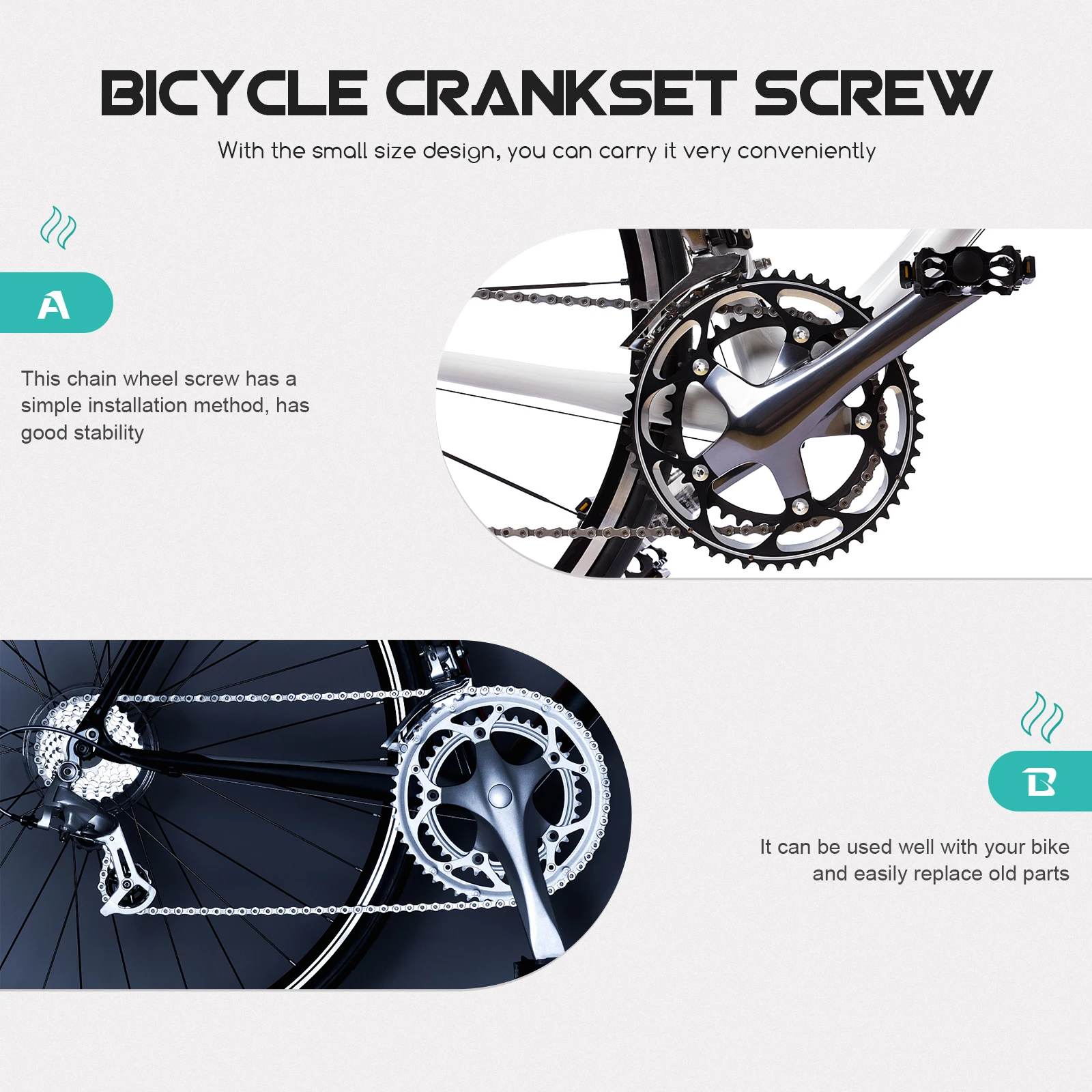 12pcs Bike Chainwheel Screws Electroplated Durable Fixing Gear For Mountain Cycling Strong Tooth Pattern Replacement Screws
12pcs Bike Chainwheel Screws Electroplated Durable Fixing Gear For Mountain Cycling Strong Tooth Pattern Replacement Screws