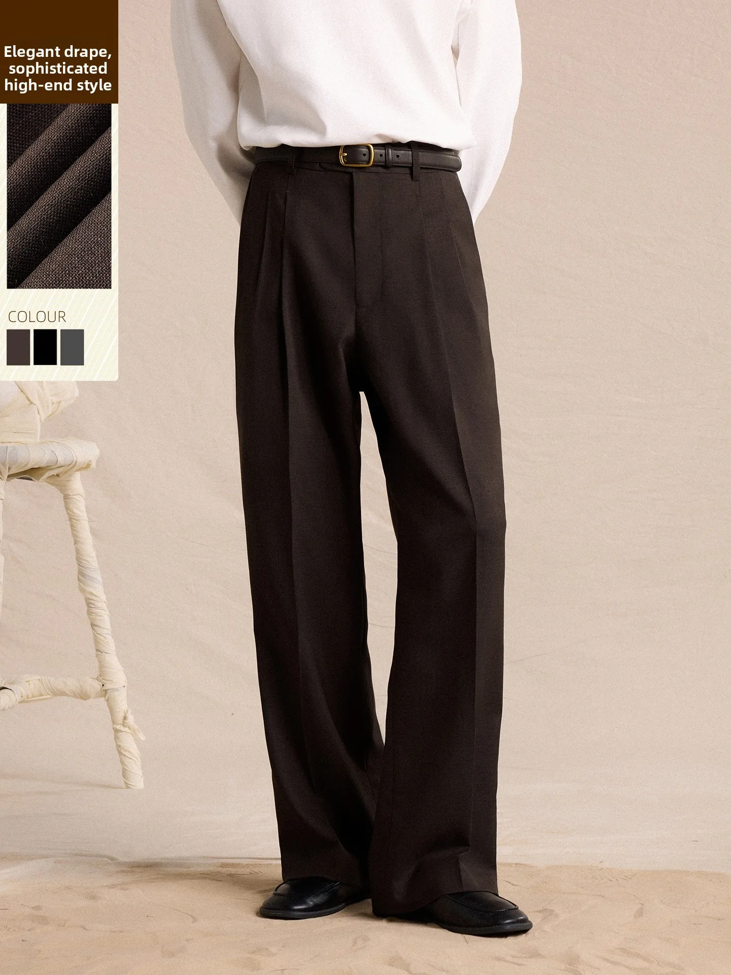 Мужские брюки Cultum из смесовой шерсти для весны и осени, легкие, драпированные, деловые повседневные, из полиэстера, шерсти и вискозы
Мужские брюки Cultum из смесовой шерсти для весны и осени, легкие, драпированные, деловые повседневные, из полиэстера, шерсти и вискозы