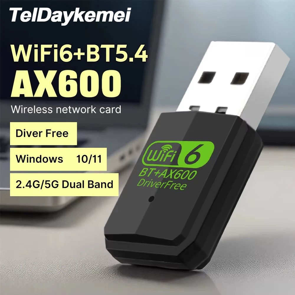AX600 USB WiFi 6 Bluetooth 5.4 адаптер 2в1 Dongle двухдиапазонный 2,4G и 5 ГГц USB WiFi сеть беспроводной Wlan приемник
AX600 USB WiFi 6 Bluetooth 5.4 адаптер 2в1 Dongle двухдиапазонный 2,4G и 5 ГГц USB WiFi сеть беспроводной Wlan приемник