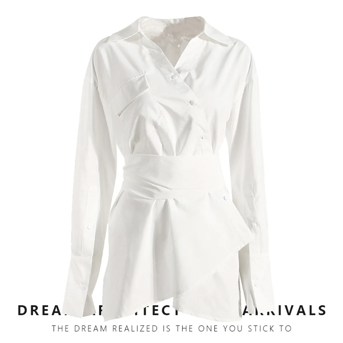Vintage Irregular Shirt Dress Women's High Waist A-Line Skirt Long Sleeve Short Dress Spring Summer Fashion Elegant Lady Style
Vintage Irregular Shirt Dress Women's High Waist A-Line Skirt Long Sleeve Short Dress Spring Summer Fashion Elegant Lady Style