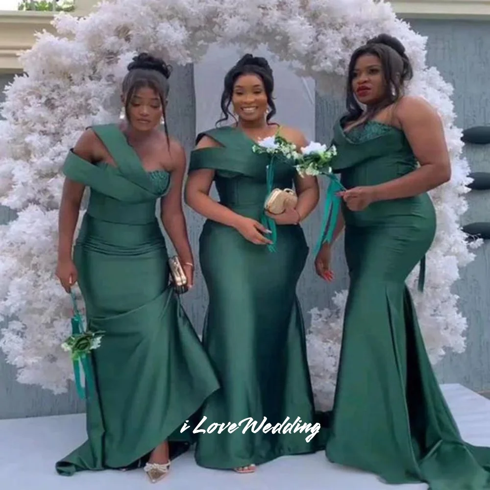 Emerald One Shoulder Bridesmaid Dresses 2025 Appliques Mermaid Pleated Prom Dresses Floor-Length Wedding Party Dress Customized
Emerald One Shoulder Bridesmaid Dresses 2025 Appliques Mermaid Pleated Prom Dresses Floor-Length Wedding Party Dress Customized