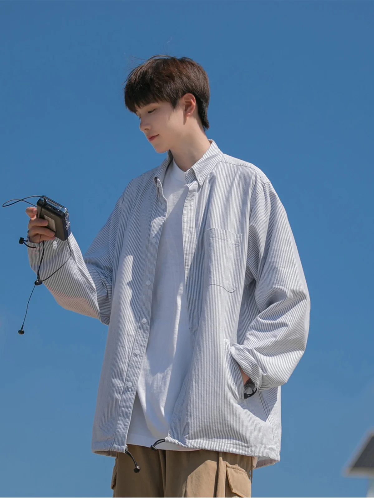 Fashionable Striped Long Sleeve Casual Shirt for Men Youthful Versatile Leisure Jacket Hong Kong Style Handsome Trendy Brand ...
Fashionable Striped Long Sleeve Casual Shirt for Men Youthful Versatile Leisure Jacket Hong Kong Style Handsome Trendy Brand ...