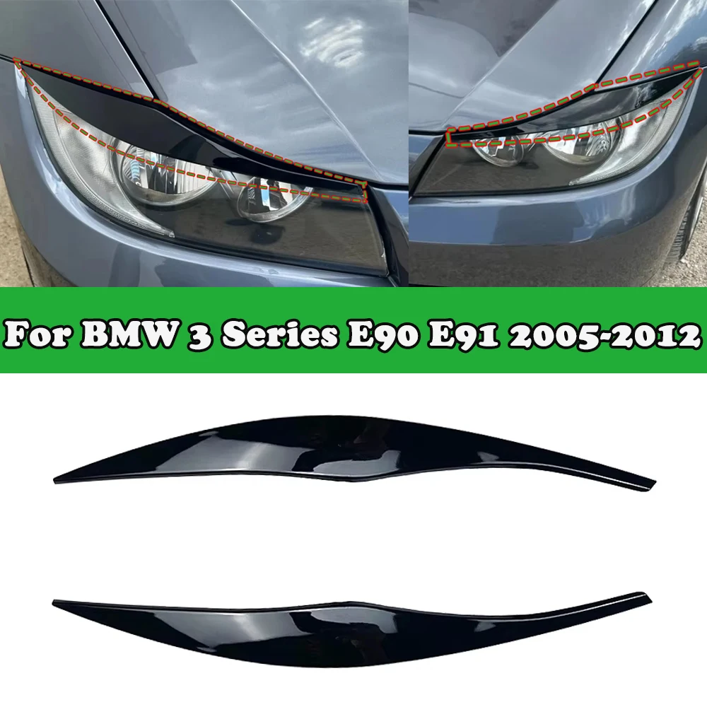Для BMW 3 серии E90 E91 2005-2012 наклейка на фару, брови, веко, глянцевая черная декоративная полоса для передней фары
Для BMW 3 серии E90 E91 2005-2012 наклейка на фару, брови, веко, глянцевая черная декоративная полоса для передней фары