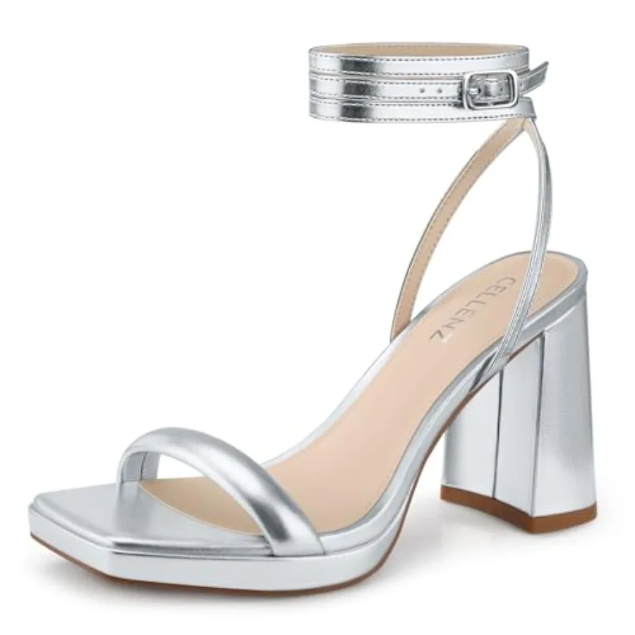 CELLENZ Women Chunky Platform Heels: 3. Inch High Heel, Party, Prom, Square Open Toe Heeled Sandals, Strappy Sexy Comfortable D
CELLENZ Women Chunky Platform Heels: 3. Inch High Heel, Party, Prom, Square Open Toe Heeled Sandals, Strappy Sexy Comfortable D