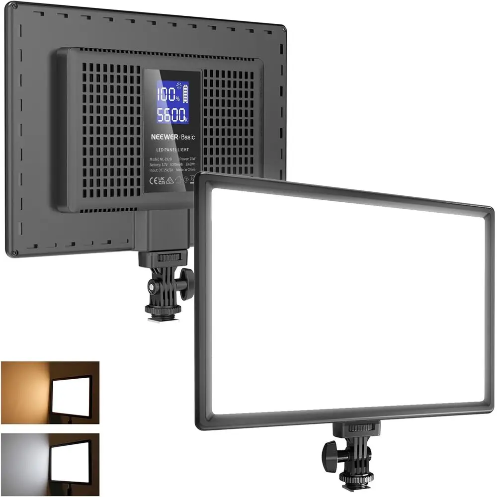 B13" LED Video Light Panel, 20W Ultra Thin Bi Color Dimmable DSLR Camera Sot Photo Key Lighting or Streaming Studio Photography
B13" LED Video Light Panel, 20W Ultra Thin Bi Color Dimmable DSLR Camera Sot Photo Key Lighting or Streaming Studio Photography