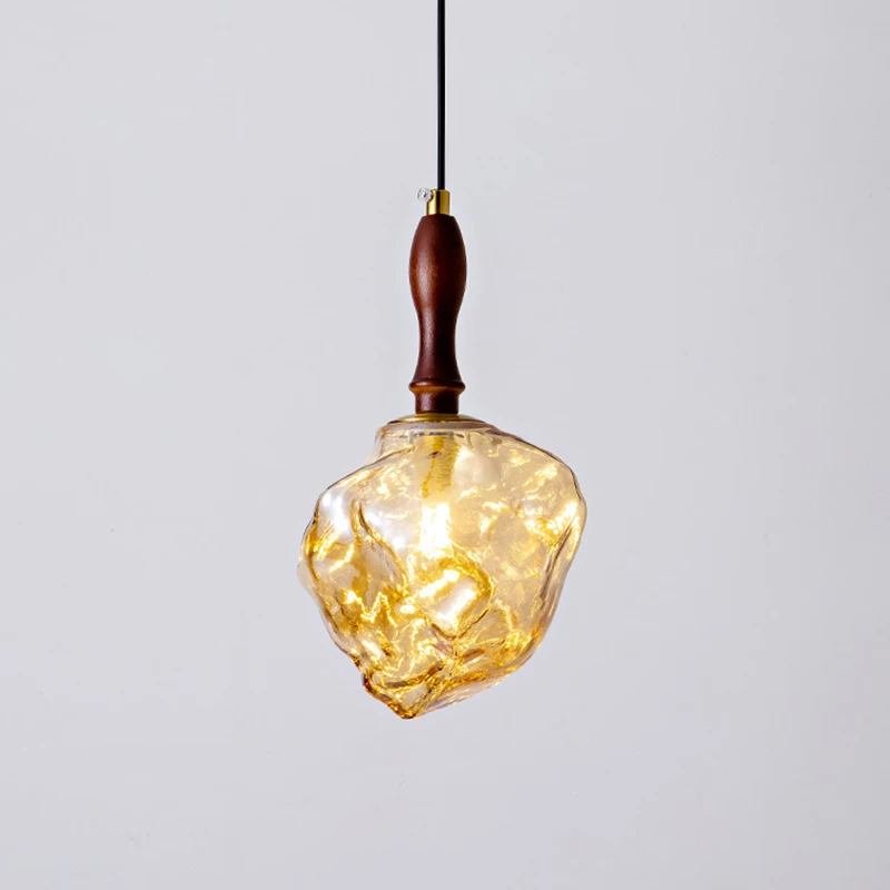 Bedroom Bedside Glass Light Creative Vintage Ice Block Bar Counter Dining Table Wabi-Sabi Style Wooden Glass Pendant Lamp
Bedroom Bedside Glass Light Creative Vintage Ice Block Bar Counter Dining Table Wabi-Sabi Style Wooden Glass Pendant Lamp