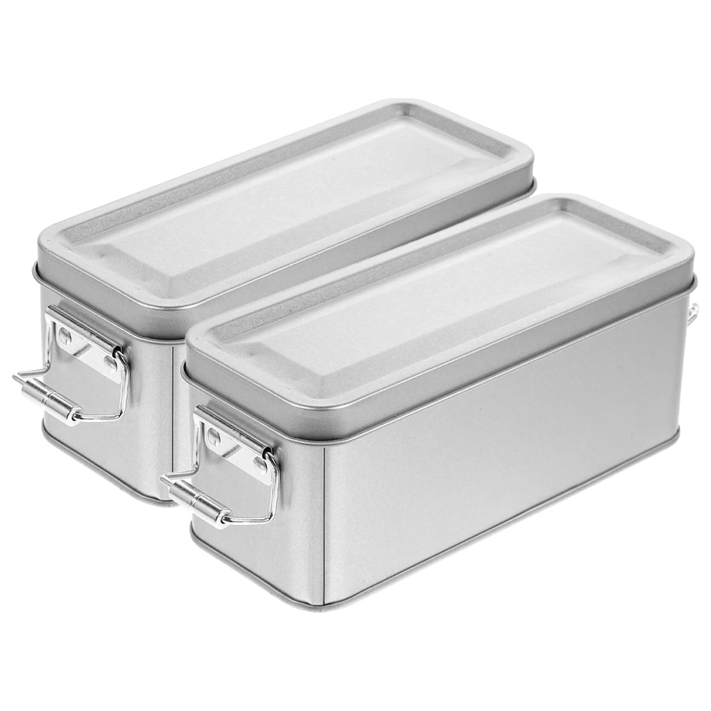 2Pcs Silver Tinplate Candy Box Vintage Cookie Containers With Lids Strong Storage For Home Office Dry Food Tea
2Pcs Silver Tinplate Candy Box Vintage Cookie Containers With Lids Strong Storage For Home Office Dry Food Tea
