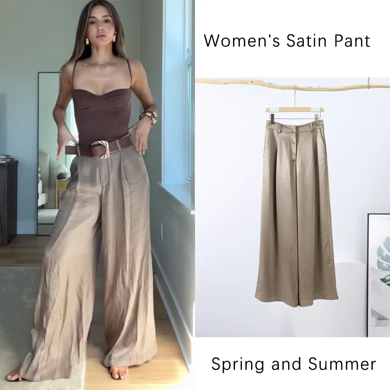 Fashion Women's Straight Pants Solid Color High Waist Pockets Wide Leg Long Trousers Female Lady Pant High Street Wears 2025
Fashion Women's Straight Pants Solid Color High Waist Pockets Wide Leg Long Trousers Female Lady Pant High Street Wears 2025