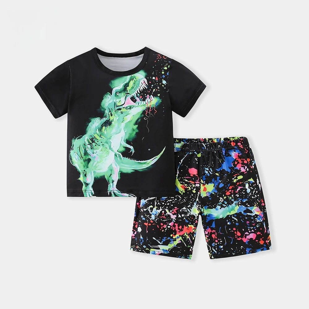 Summer 25 New Children's Cartoon Short Sleeve Shorts Set Boy Dinosaur Print Glow-in-the-Dark Fashion Trend Duo
Summer 25 New Children's Cartoon Short Sleeve Shorts Set Boy Dinosaur Print Glow-in-the-Dark Fashion Trend Duo