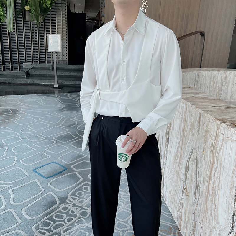 New Trendy Men's Personality Button Clothing 2022 Autumn Sexy Oversized Single Breasted Shirts Korean Style Man StreetWear
New Trendy Men's Personality Button Clothing 2022 Autumn Sexy Oversized Single Breasted Shirts Korean Style Man StreetWear