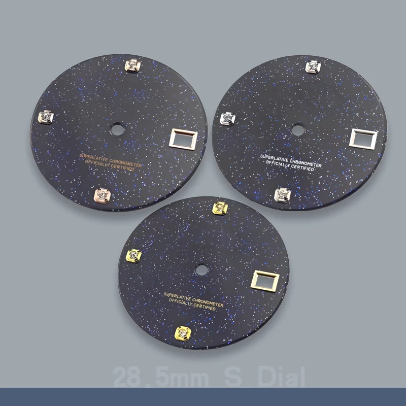 28.5mm S dial, starry sky dial, no luminescence, suitable for NH35/NH36 movement, watch modification accessories
28.5mm S dial, starry sky dial, no luminescence, suitable for NH35/NH36 movement, watch modification accessories