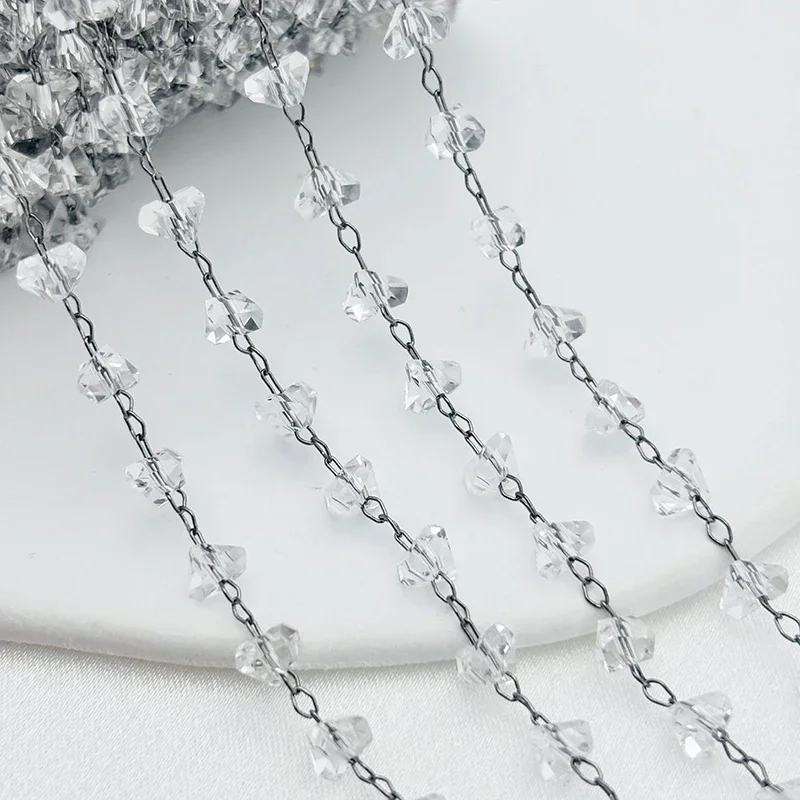 5yards Faceted Triangle Crystal Glass Beads Tassel Copper Link Chain Suitable for Traditional Costume DIY Decoration Accessories
5yards Faceted Triangle Crystal Glass Beads Tassel Copper Link Chain Suitable for Traditional Costume DIY Decoration Accessories