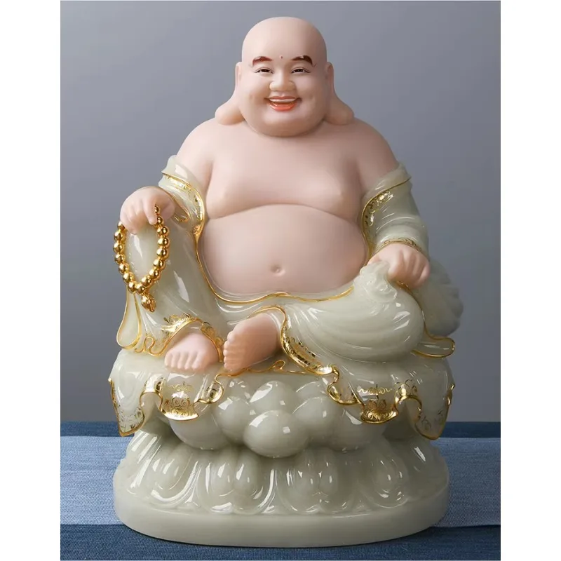 LTT marble Buddha statue household gold inlaid jade temple hall ornament home offering
LTT marble Buddha statue household gold inlaid jade temple hall ornament home offering