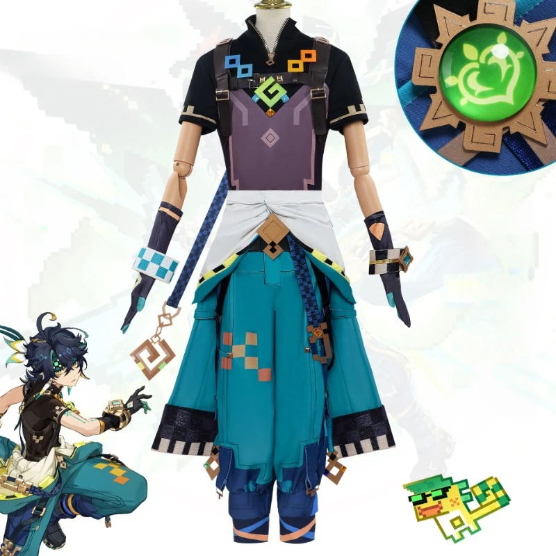 Game Genshin Impact Cosplay Costume Kinich Cos Outfits Halloween Carnival Party Stage Performance Wig Suit Full Set For Men
Game Genshin Impact Cosplay Costume Kinich Cos Outfits Halloween Carnival Party Stage Performance Wig Suit Full Set For Men