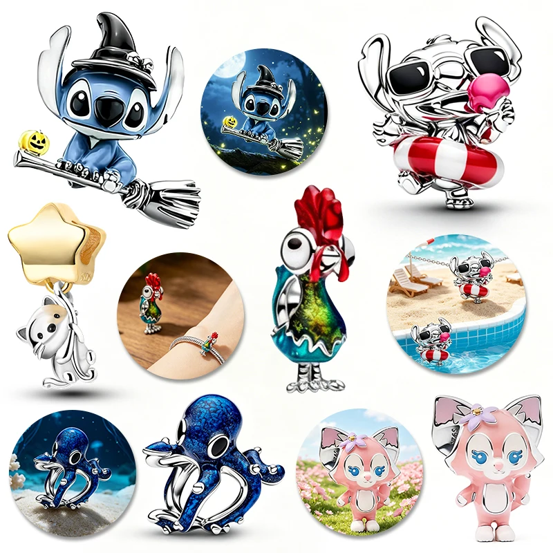charms plata de ley 925 Disney Stitch Magic Broom and Stitch Swim Ring Pendant Beads Fits 3mm Bracelet Necklace Luxury Jewelry
charms plata de ley 925 Disney Stitch Magic Broom and Stitch Swim Ring Pendant Beads Fits 3mm Bracelet Necklace Luxury Jewelry