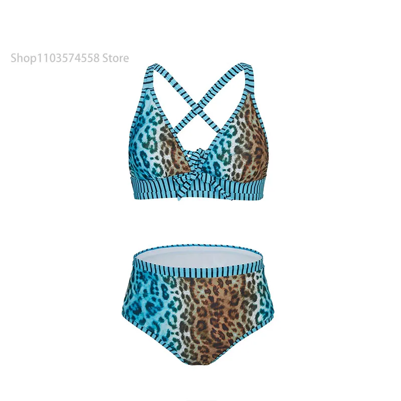 Women's leopard print lace large bikini, high waisted two-piece swimsuit, 2024 beach clothing
Women's leopard print lace large bikini, high waisted two-piece swimsuit, 2024 beach clothing