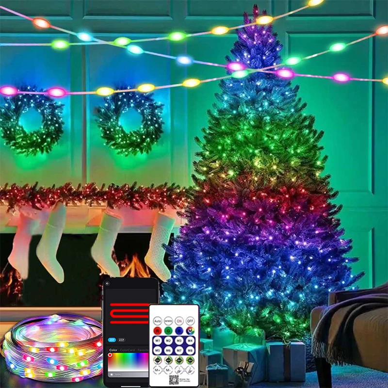 5M 10M LED Festival Lights Fairy String Light Smart Bluetooth Addressable Curtain Lights Garland Festoon Home Party Decor
5M 10M LED Festival Lights Fairy String Light Smart Bluetooth Addressable Curtain Lights Garland Festoon Home Party Decor