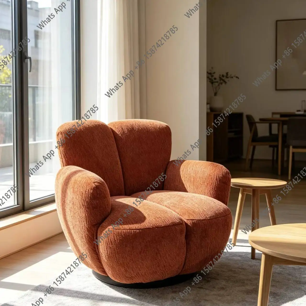 Cream wind red petal lazy chair sofa single high-end living room leisure chair round designer
Cream wind red petal lazy chair sofa single high-end living room leisure chair round designer
