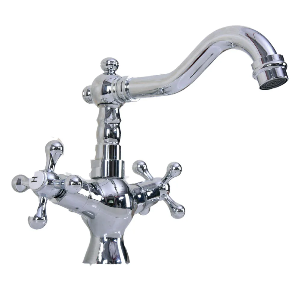 Basin Faucets Chrome Brass Bathroom Sink Faucet 360 Degree Swivel Spout Double Cross Handle Bath kitchen Mixer Taps Lnf921
Basin Faucets Chrome Brass Bathroom Sink Faucet 360 Degree Swivel Spout Double Cross Handle Bath kitchen Mixer Taps Lnf921