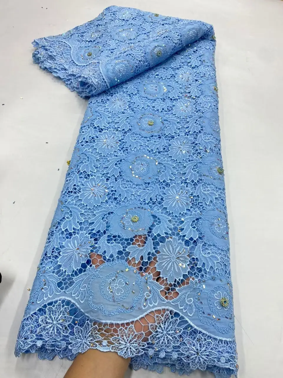 2026 African Nigerian High-Quality Embroidery Mesh Lace Fabric French Tulle Sequins for Wedding Party Dresses 5 Yards JL568
2026 African Nigerian High-Quality Embroidery Mesh Lace Fabric French Tulle Sequins for Wedding Party Dresses 5 Yards JL568