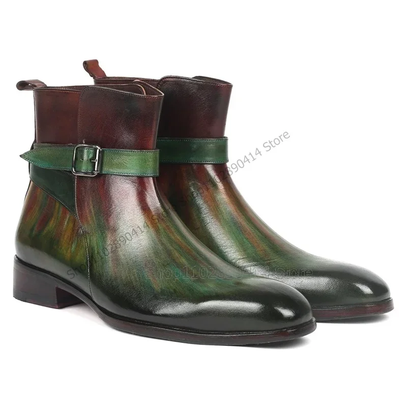 Colorful Print Buckle Decor Square Toe Ankle Boots Fashion Slip On Men Shoes Luxury Handmade Party Feast Banquet Men Dress Shoes
Colorful Print Buckle Decor Square Toe Ankle Boots Fashion Slip On Men Shoes Luxury Handmade Party Feast Banquet Men Dress Shoes