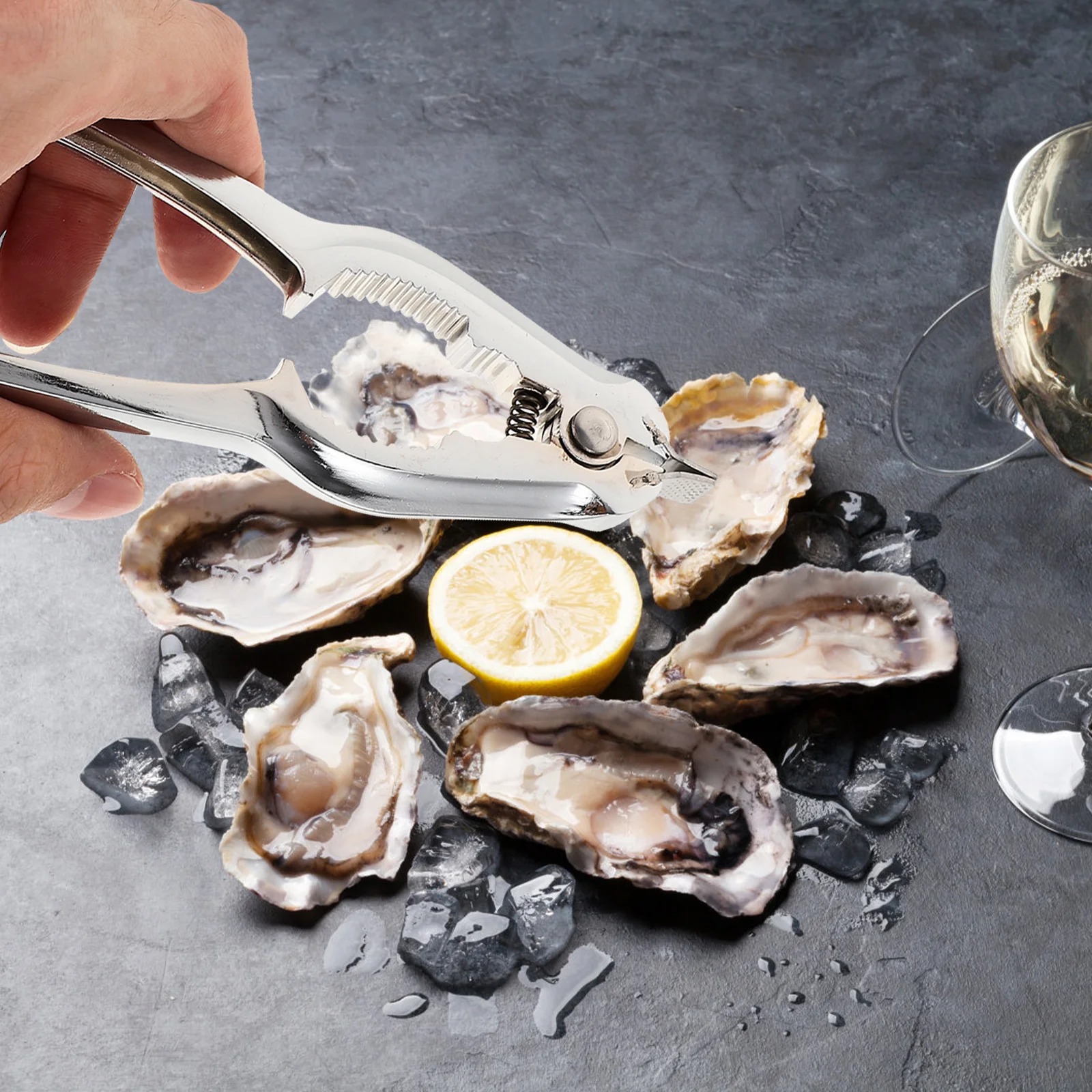 Stainless Clam Opener Heavy Duty Non-Slip Seafood Opening Tool Ergonomic Design Kitchen Accessory For Clam Lovers
Stainless Clam Opener Heavy Duty Non-Slip Seafood Opening Tool Ergonomic Design Kitchen Accessory For Clam Lovers