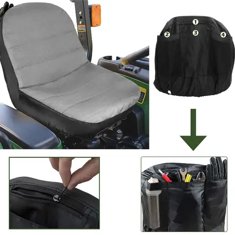 Funda para asiento de Tractor, impermeable, cortacésped, reemplazo Universal, a prueba de polvo, Oxford, Protector para silla de carretilla elevadora, 1/2 Uds.