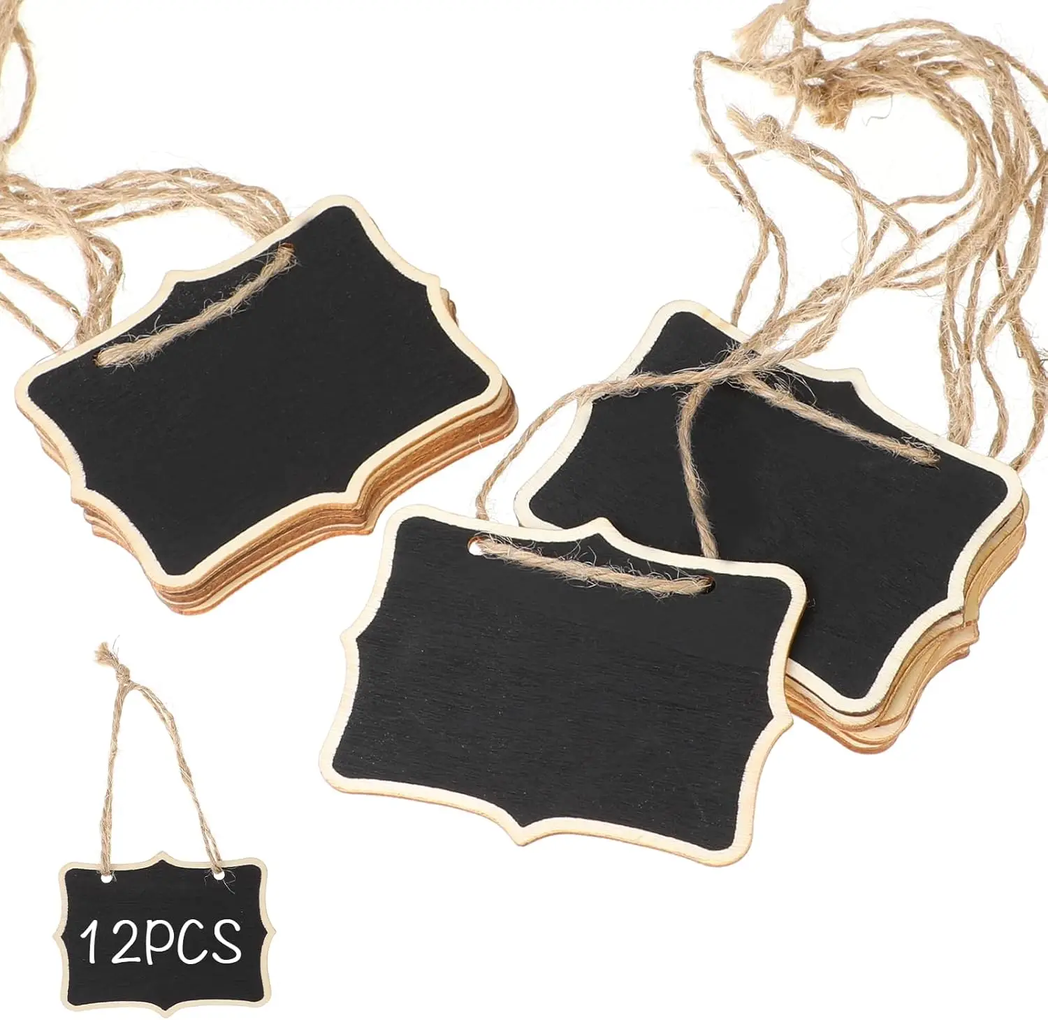 Mini Wooden Chalkboard Signs - 12 Pack Hanging Blackboard Labels for Buffet Food Name Tags
Mini Wooden Chalkboard Signs - 12 Pack Hanging Blackboard Labels for Buffet Food Name Tags