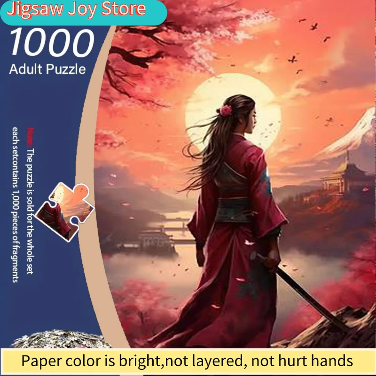 Пазл из 1000 деталей для взрослых с изображением женщины в красном, держащей меч, на фоне красного дерева на закате.
Пазл из 1000 деталей для взрослых с изображением женщины в красном, держащей меч, на фоне красного дерева на закате.