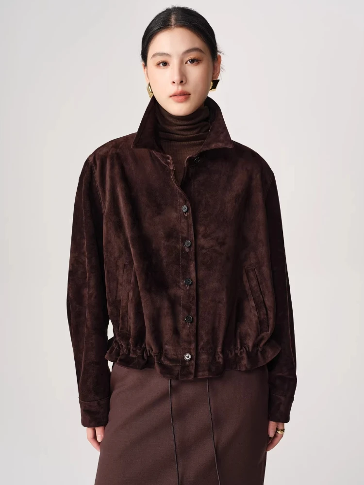 Vintage Short Genuine Leather Jackets for Women Spring Autumn 2026 New High-end Simple Casual Loose Real Goatskin Suede Coat
Vintage Short Genuine Leather Jackets for Women Spring Autumn 2026 New High-end Simple Casual Loose Real Goatskin Suede Coat
