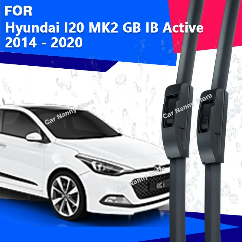 Щетки лобового стекла для Hyundai I20 MK2 GB IB Active 2014-2020 Автомобильные дворники Резиновая полоса Стеклоочистителя из мягкой резины 2015 
Щетки лобового стекла для Hyundai I20 MK2 GB IB Active 2014-2020 Автомобильные дворники Резиновая полоса Стеклоочистителя из мягкой резины 2015