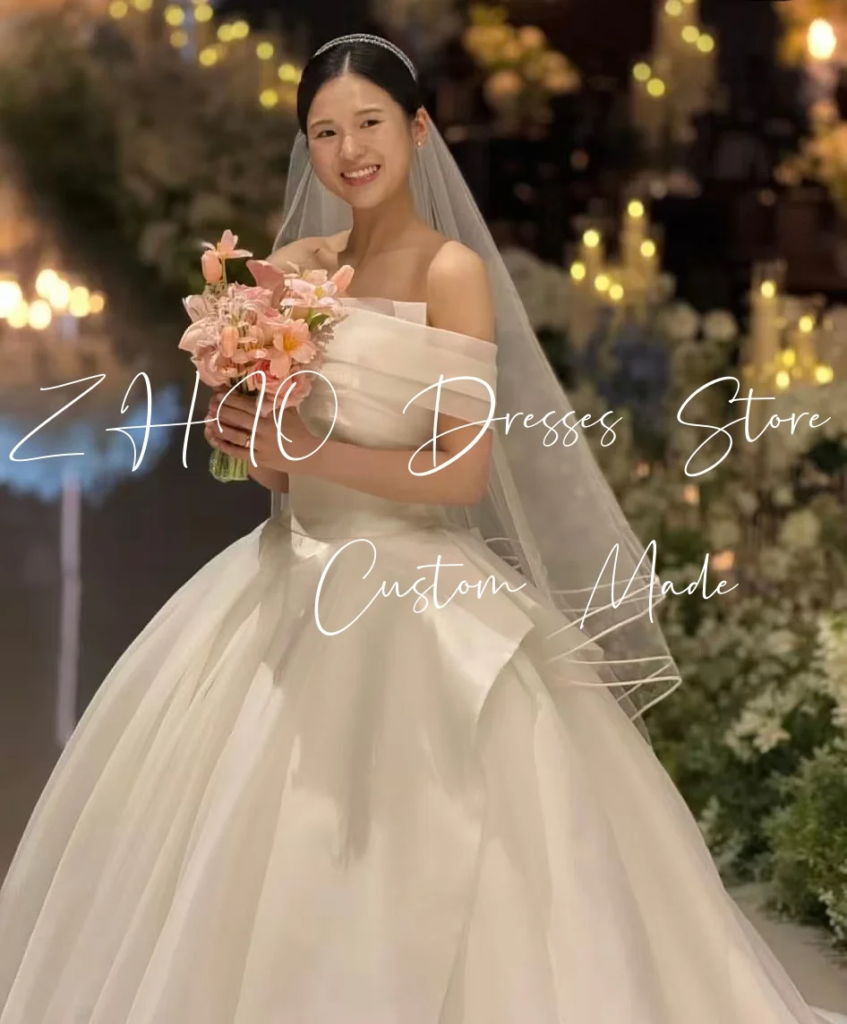 ZHIO Elegant Ivory Organza Wedding Dress Off Shoulder Draped A-Line Korea Photo Shoot Bridal Reception Gown Customized웨딩드레스
ZHIO Elegant Ivory Organza Wedding Dress Off Shoulder Draped A-Line Korea Photo Shoot Bridal Reception Gown Customized웨딩드레스