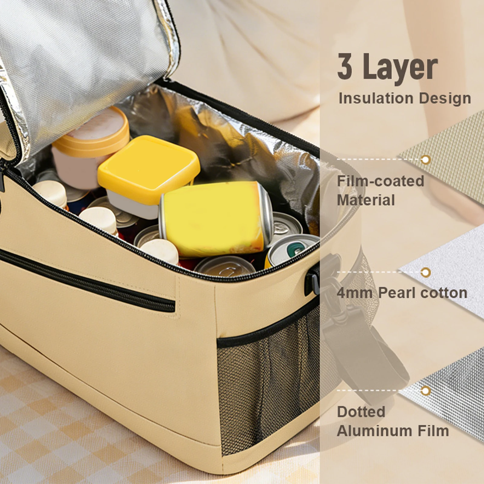 Cooler Bag with Temperature Display Large Lunch Tote Portable Travel Cooler Bags for Camping Beach Picnic Fishing Outdoor
Cooler Bag with Temperature Display Large Lunch Tote Portable Travel Cooler Bags for Camping Beach Picnic Fishing Outdoor