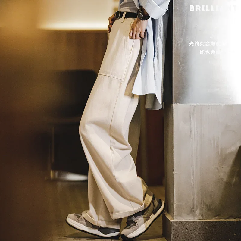 Maden Women's 100% Cotton Seed Shell Jeans Baggy White Casual Cargo Large Pockets Wide-leg Pants Female Retro Straight Trousers
Maden Women's 100% Cotton Seed Shell Jeans Baggy White Casual Cargo Large Pockets Wide-leg Pants Female Retro Straight Trousers