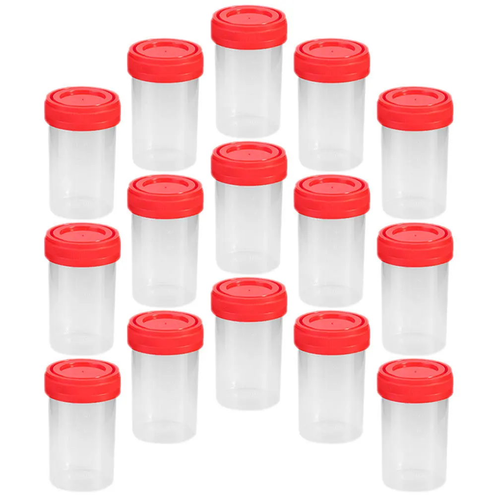 25 pcs Specimen Collection Cups With Lid Plastic Urine Sample Containers Leak-Proof For Lab Hospital Testing Urine Specimen Cups 
25 pcs Specimen Collection Cups With Lid Plastic Urine Sample Containers Leak-Proof For Lab Hospital Testing Urine Specimen Cups