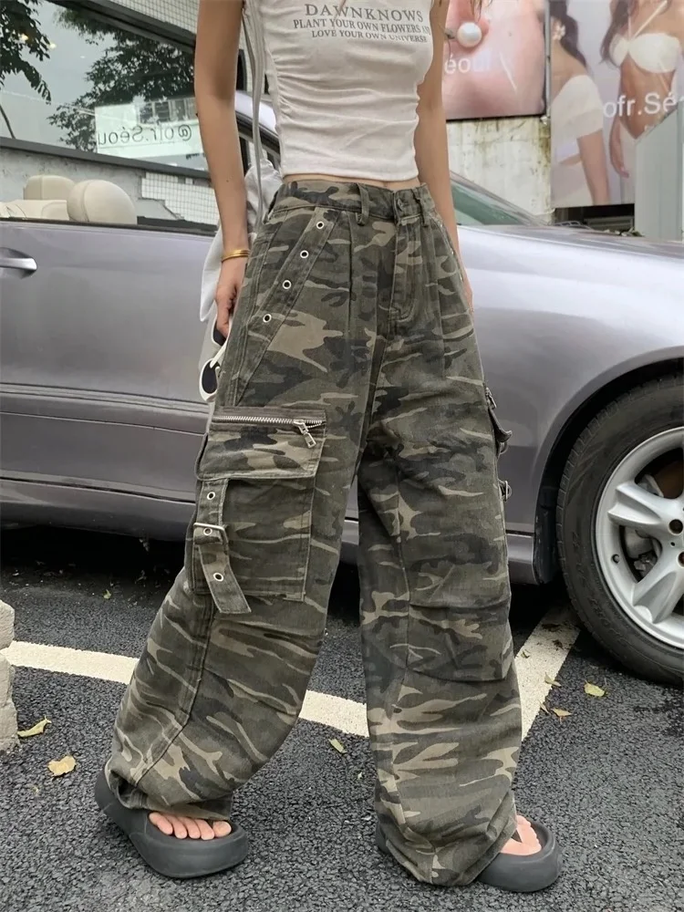 2025 Ropa Y2K Streetwear Washed Camouflage Baggy Cargo Jeans Pants For Women Clothing Multi Pockets Wide Leg Lady Long Trousers
2025 Ropa Y2K Streetwear Washed Camouflage Baggy Cargo Jeans Pants For Women Clothing Multi Pockets Wide Leg Lady Long Trousers