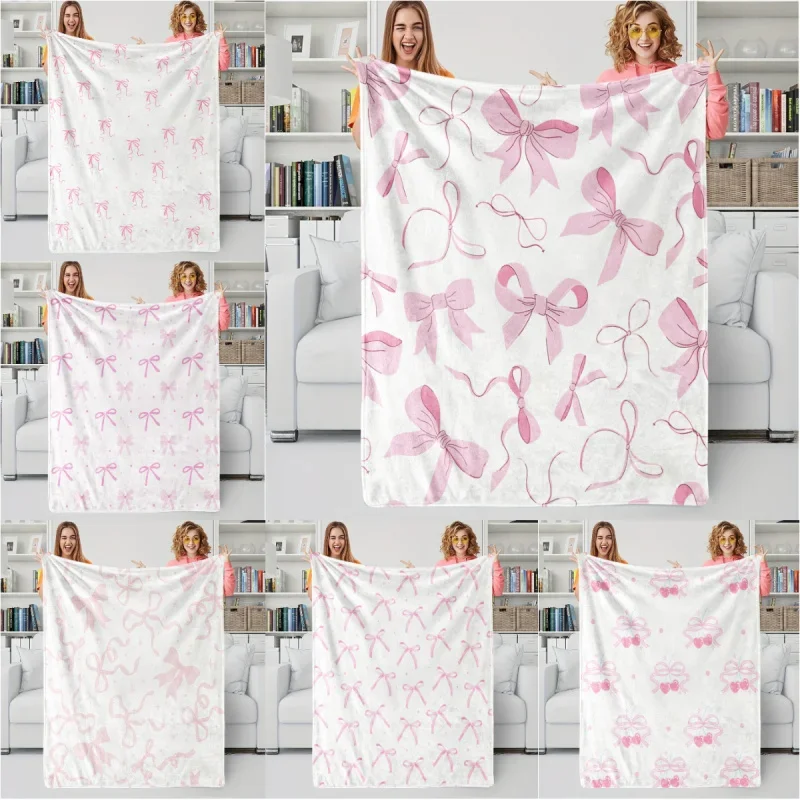 Pcs Pink Bow Flannel Blanket Coquette Style Throw Blanket Soft Warm Blankets Gift Blanket for Teens Women
Pcs Pink Bow Flannel Blanket Coquette Style Throw Blanket Soft Warm Blankets Gift Blanket for Teens Women