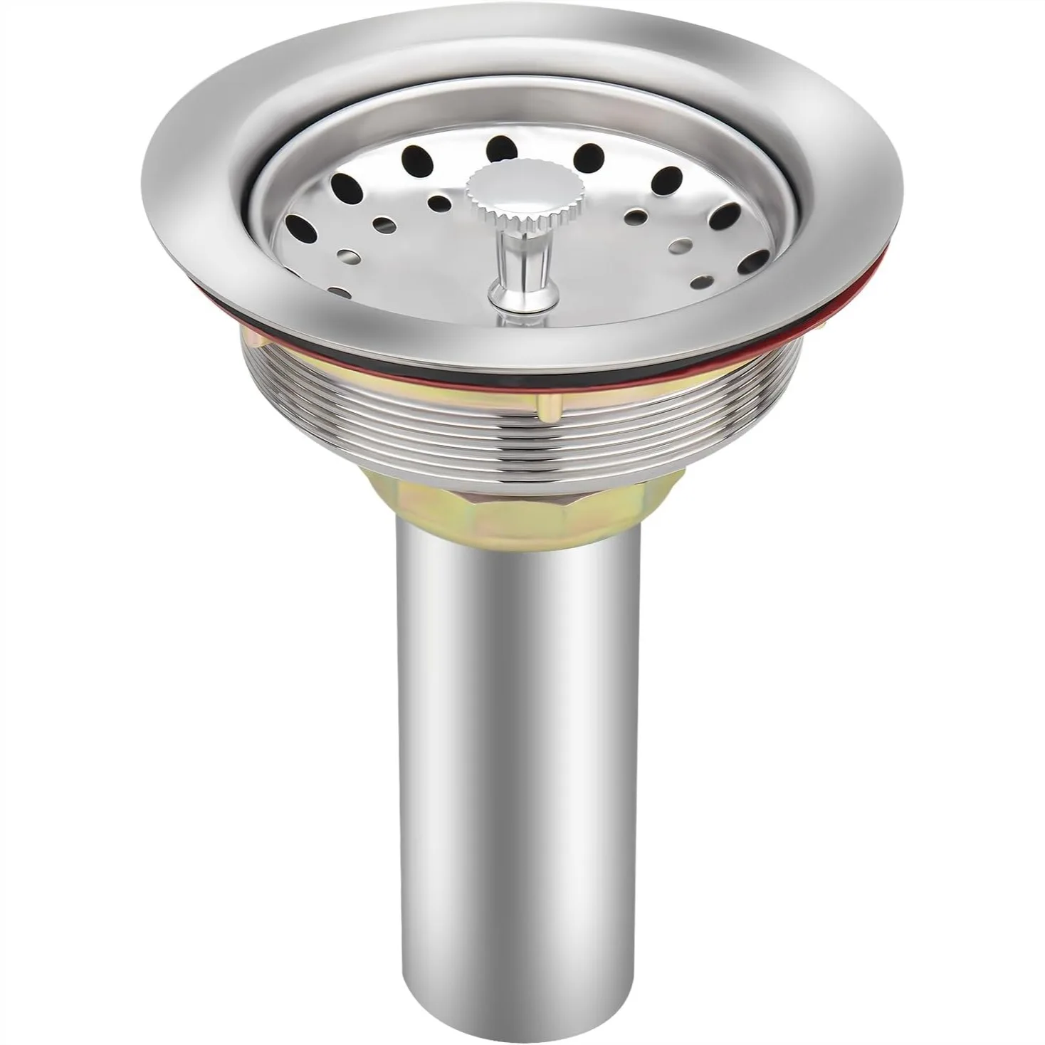 Uni-Green Kitchen Sink Drain Kit for 3-1/2 inch Opening, Fits 1-1/2 inch Pipe, Stainless Steel Basket with Knob and Rubber
Uni-Green Kitchen Sink Drain Kit for 3-1/2 inch Opening, Fits 1-1/2 inch Pipe, Stainless Steel Basket with Knob and Rubber